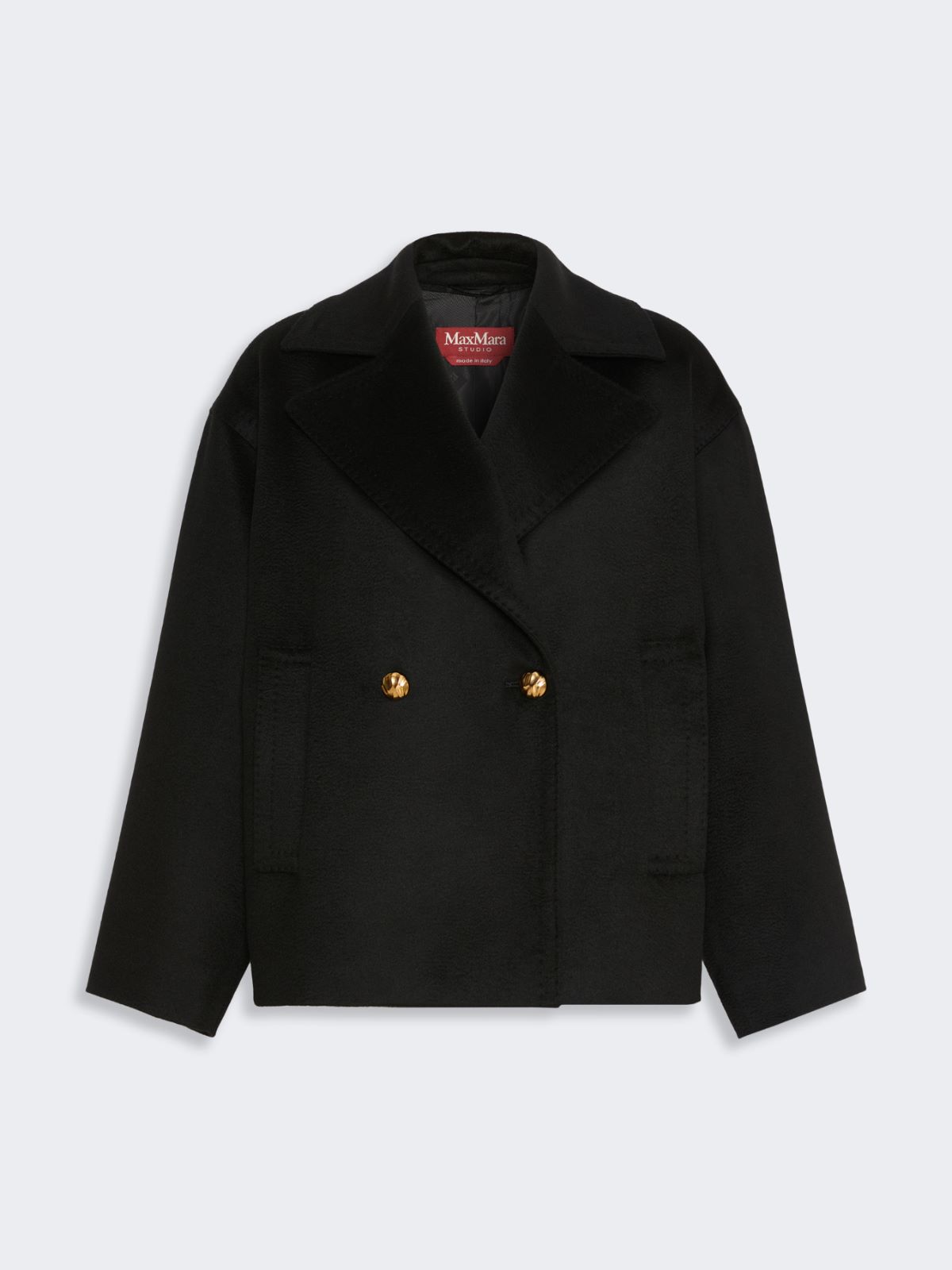 Dwurzędowa bosmanka z sukna wełnianego - CZARNY - Max Mara - 6