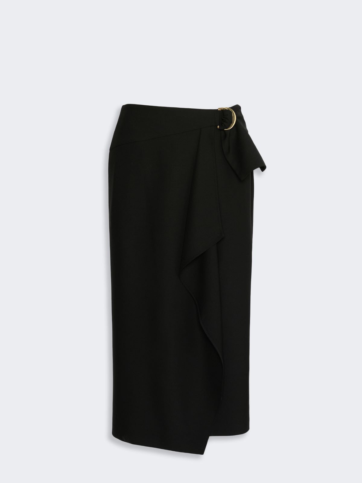 Stretch wool twill skirt - BLACK - Max Mara - 5
