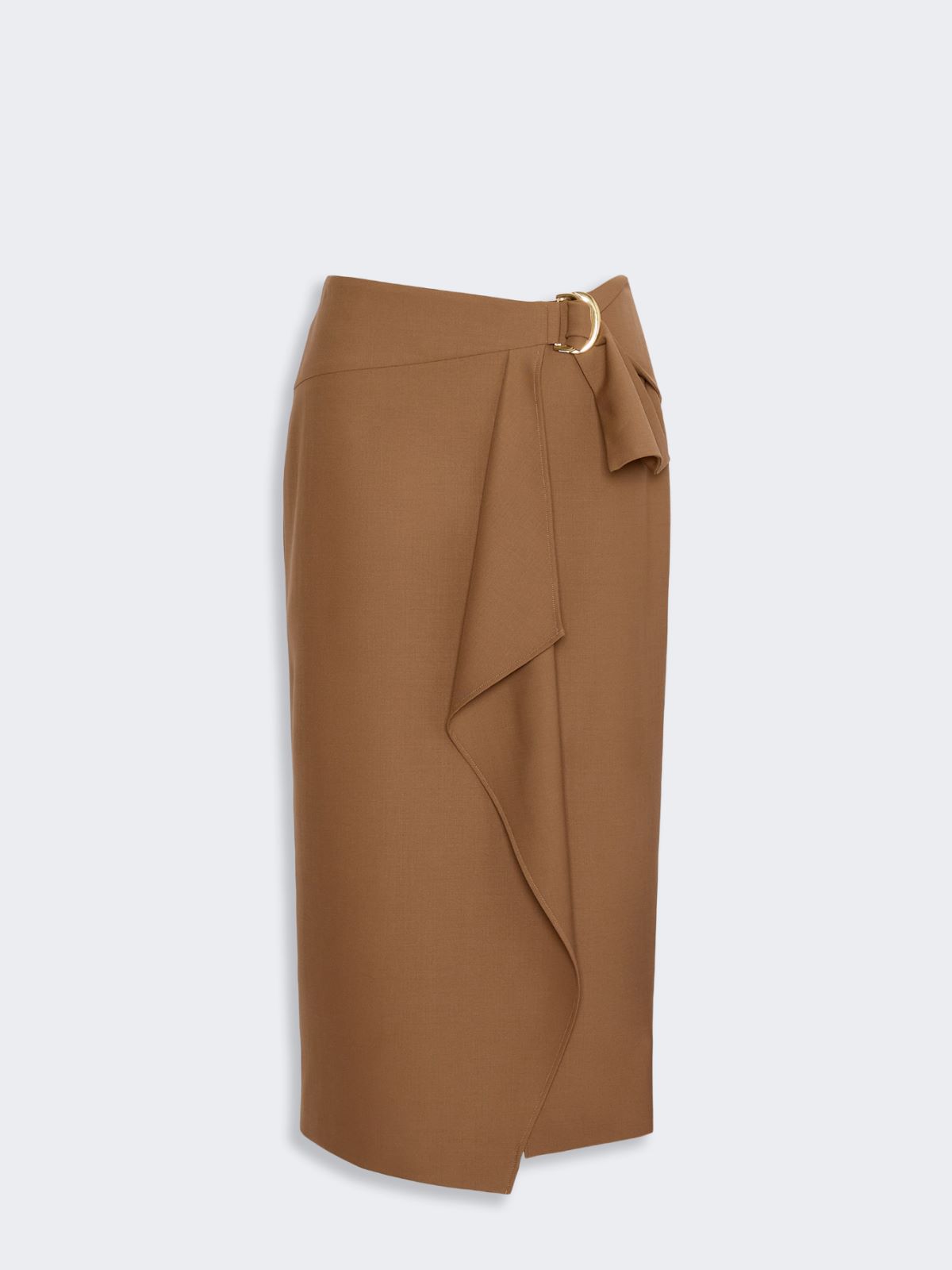 Stretch wool twill skirt - TOBACCO - Max Mara - 5