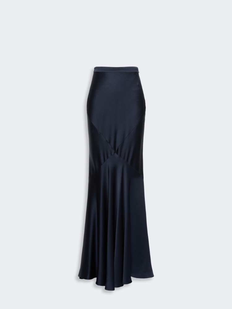 Long envers satin skirt - MIDNIGHTBLUE