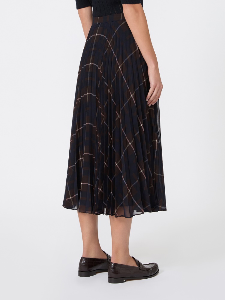 Rock aus gemischter Plissee-Georgette - BLUE BRAUN - Max Mara - 3