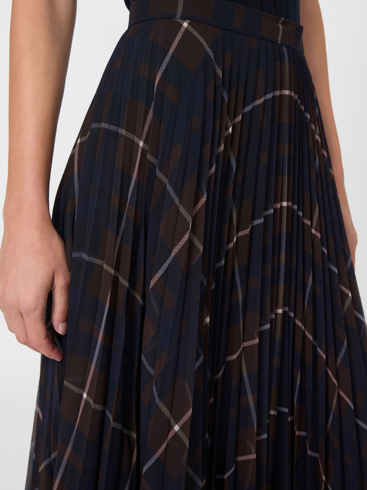 Rock aus gemischter Plissee-Georgette - BLUE BRAUN - Max Mara - 4
