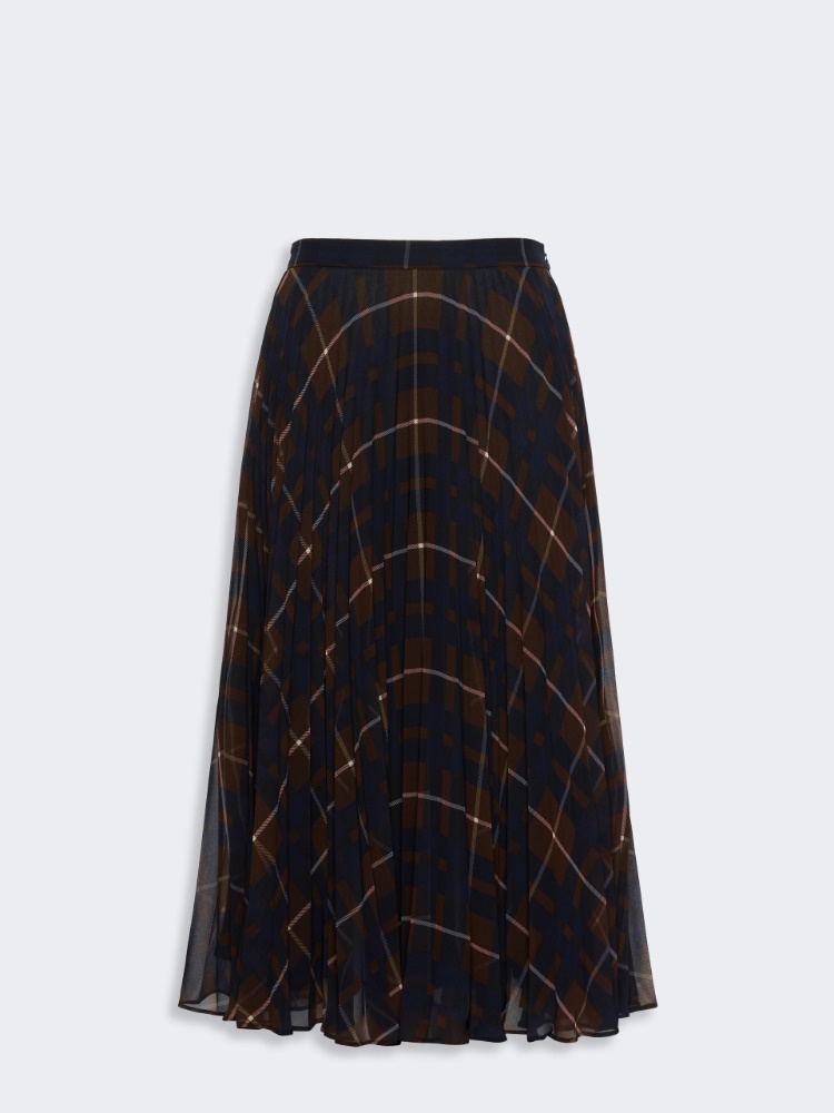 Rock aus gemischter Plissee-Georgette - BLUE BRAUN