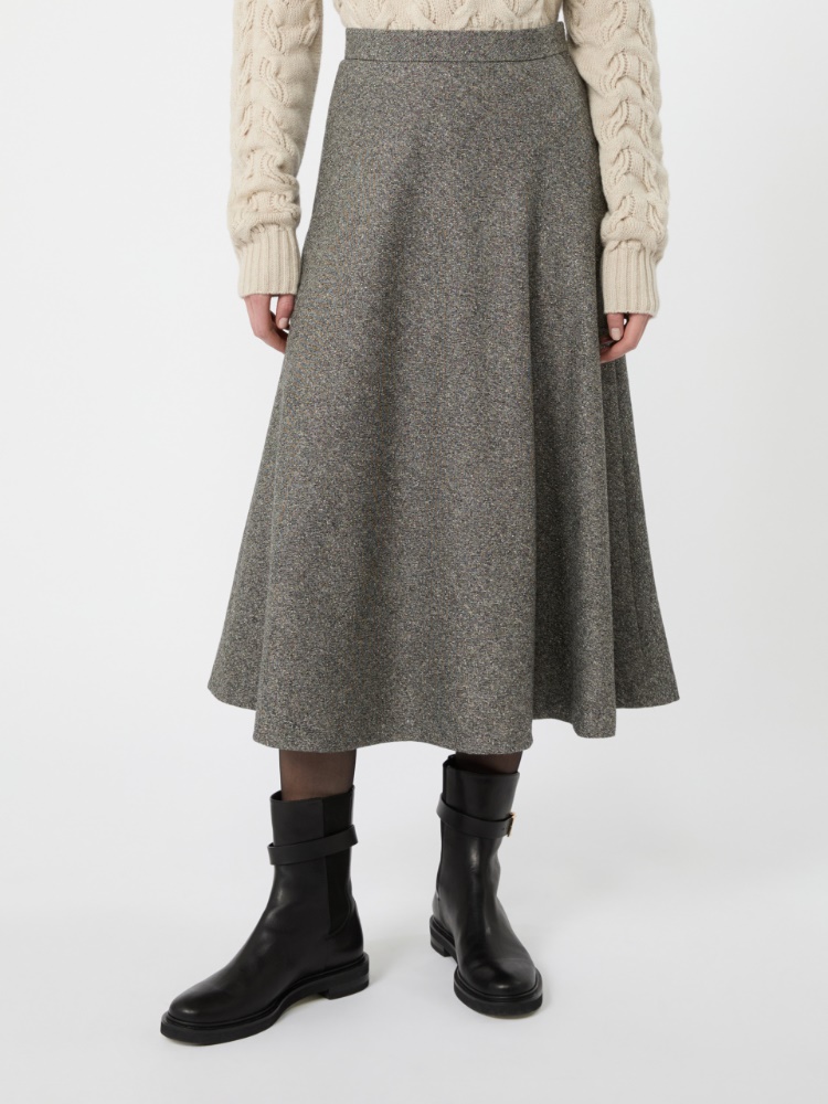 Wool-blend skirt - WHITE BLACK - Max Mara - 2