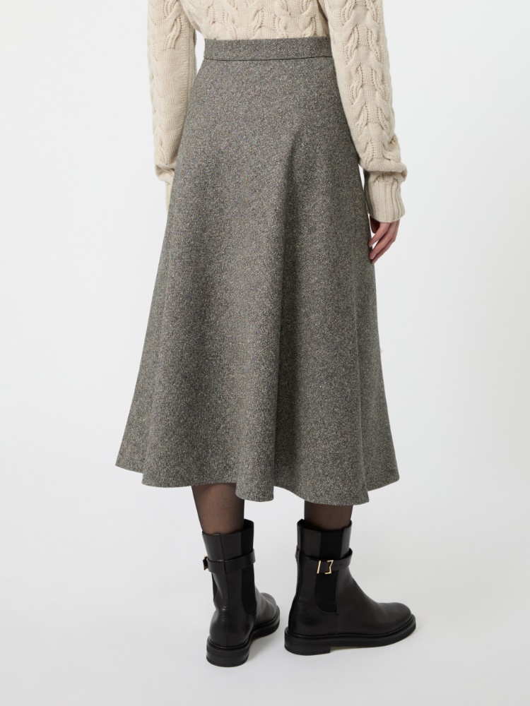 Wool-blend skirt - WHITE BLACK - Max Mara - 3