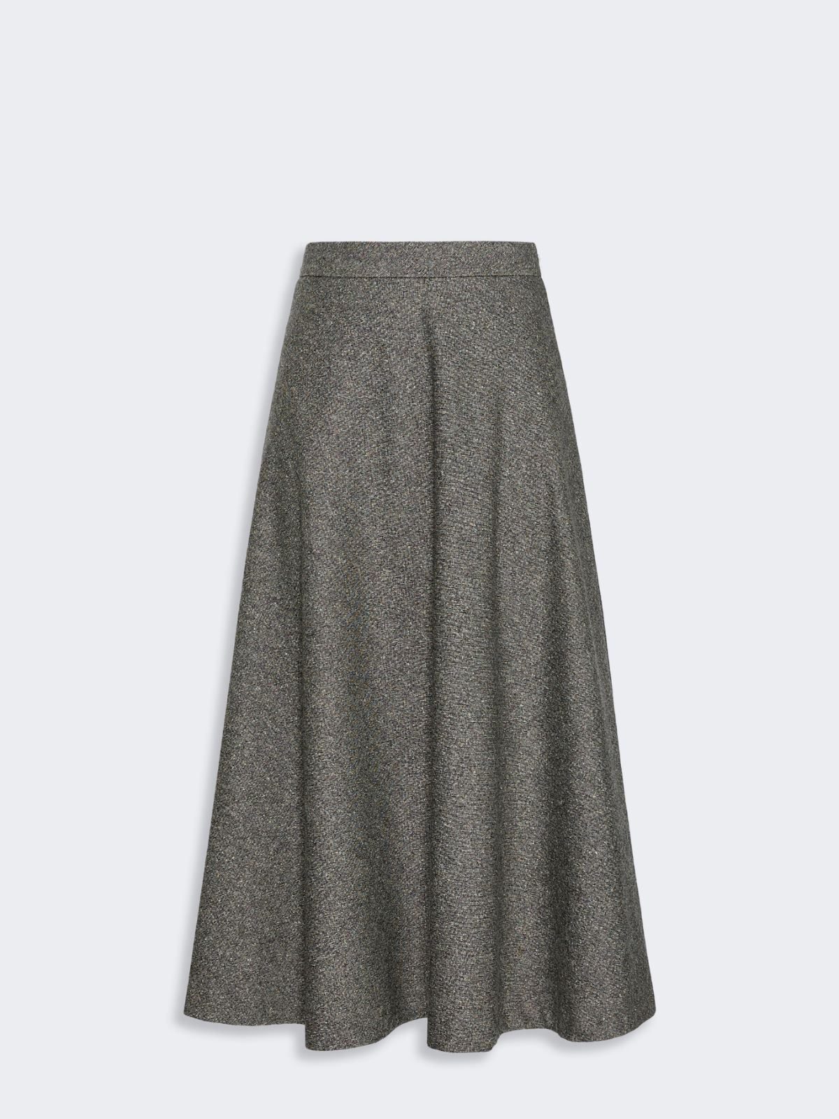 Wool-blend skirt - WHITE BLACK - Max Mara - 4