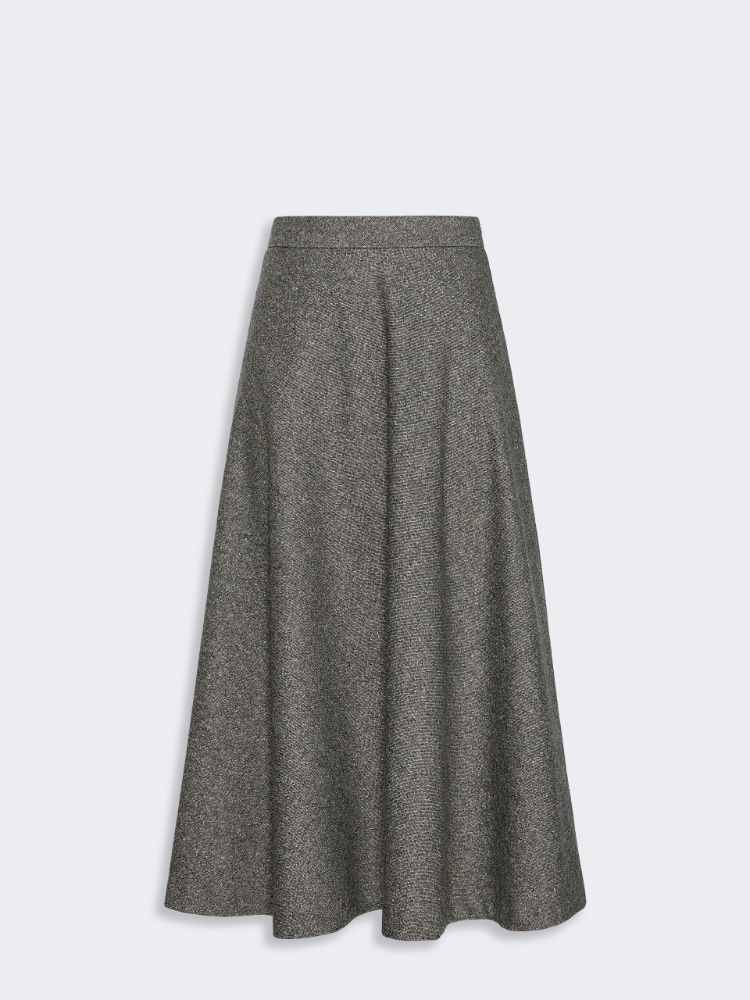 Wool-blend skirt - WHITE BLACK