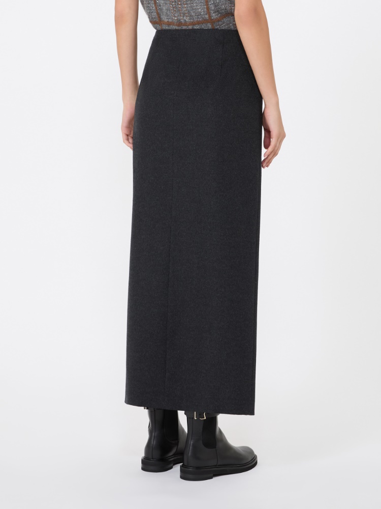 Wool wrap skirt - DARK GREY - Max Mara - 3