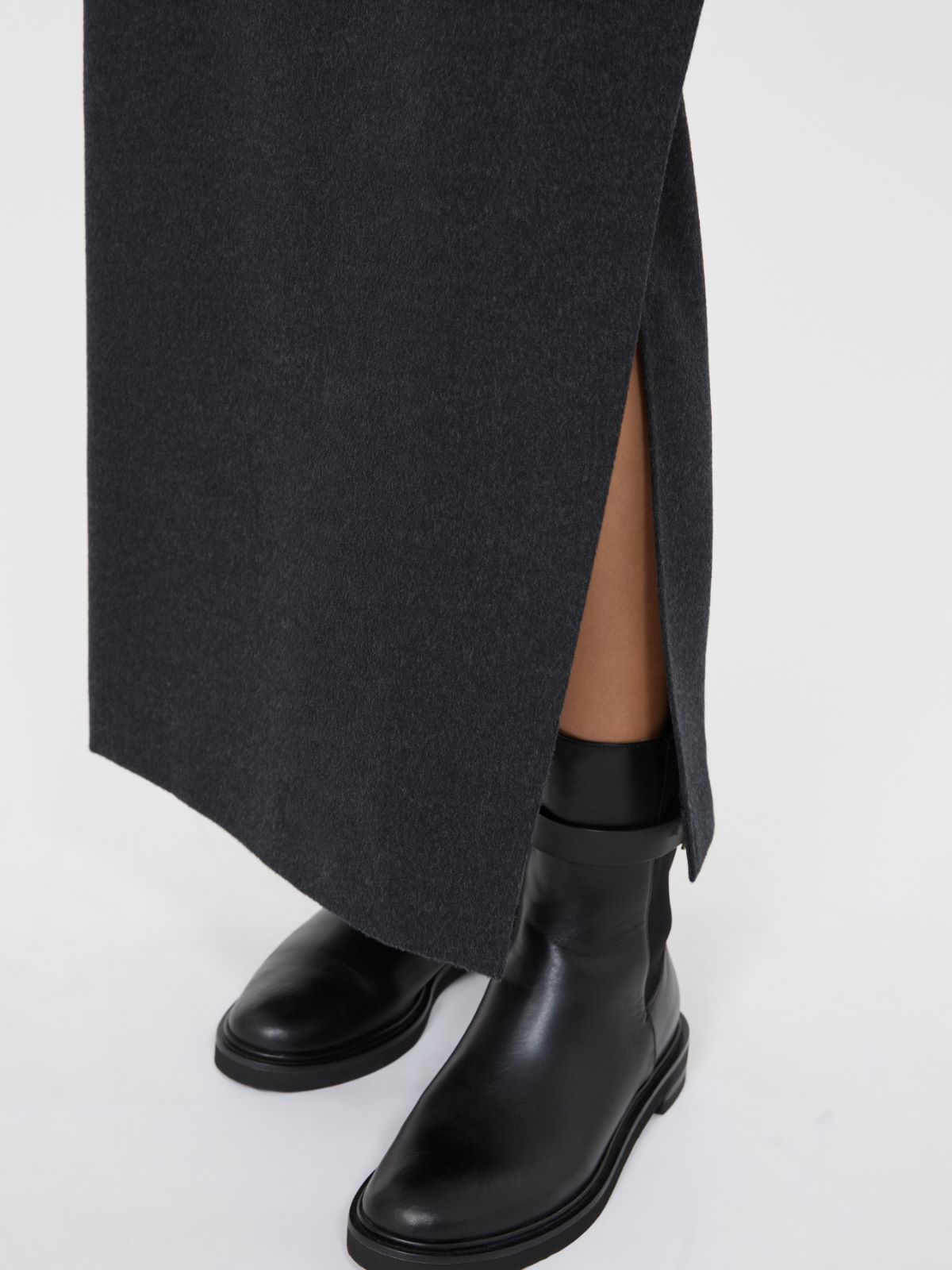 Wool wrap skirt - DARK GREY - Max Mara - 4