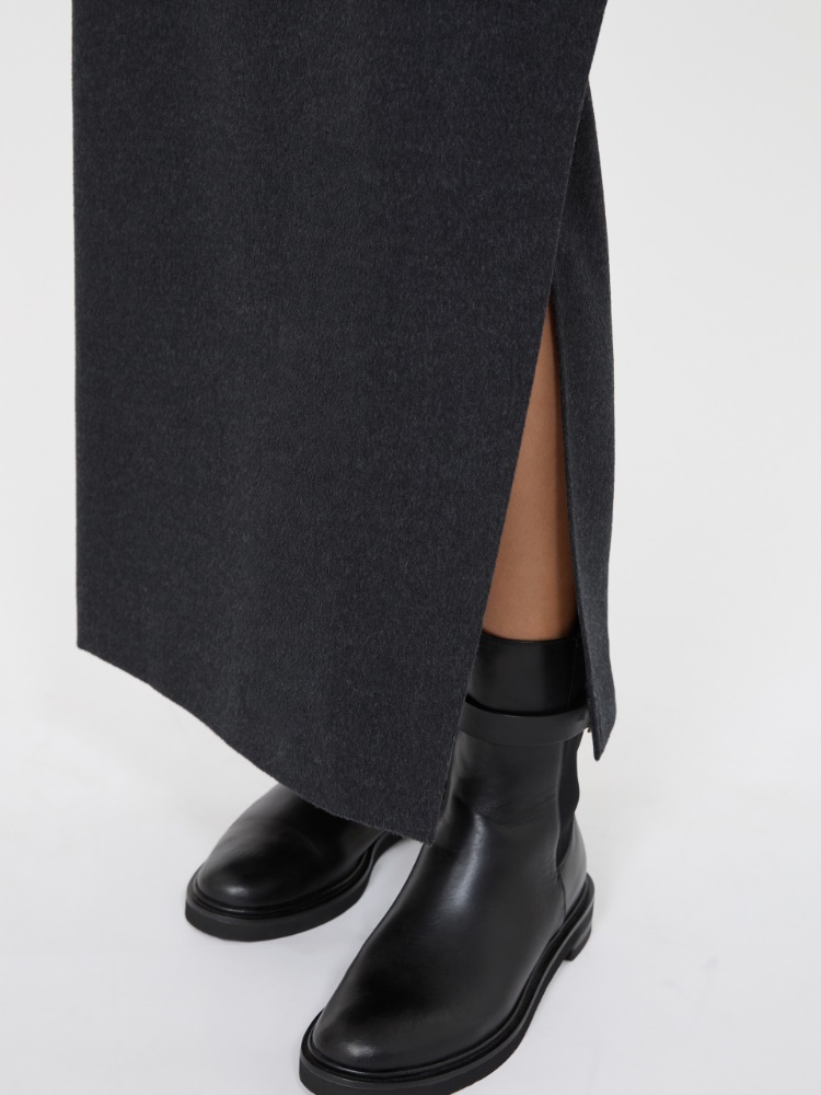 Wool wrap skirt - DARK GREY - Max Mara - 4