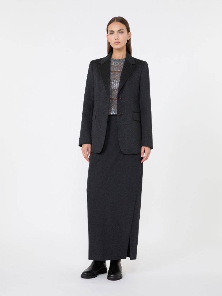 Wool wrap skirt - DARK GREY
