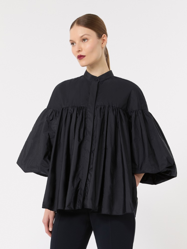 Flared taffeta shirt - ULTRAMARINE - 2