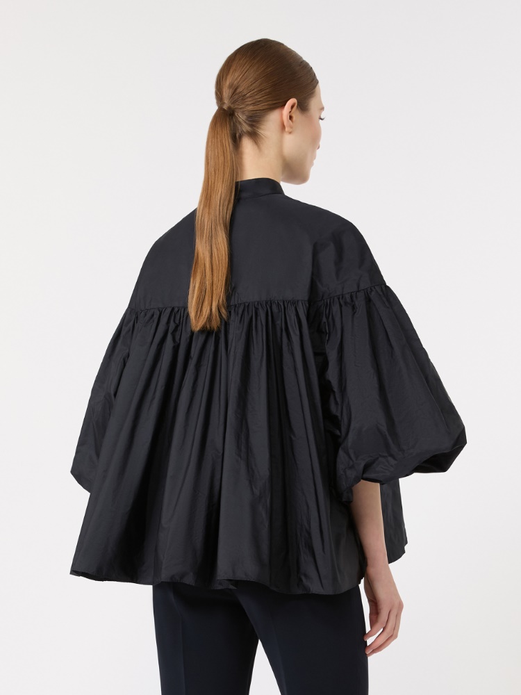 Flared taffeta shirt - ULTRAMARINE - 3