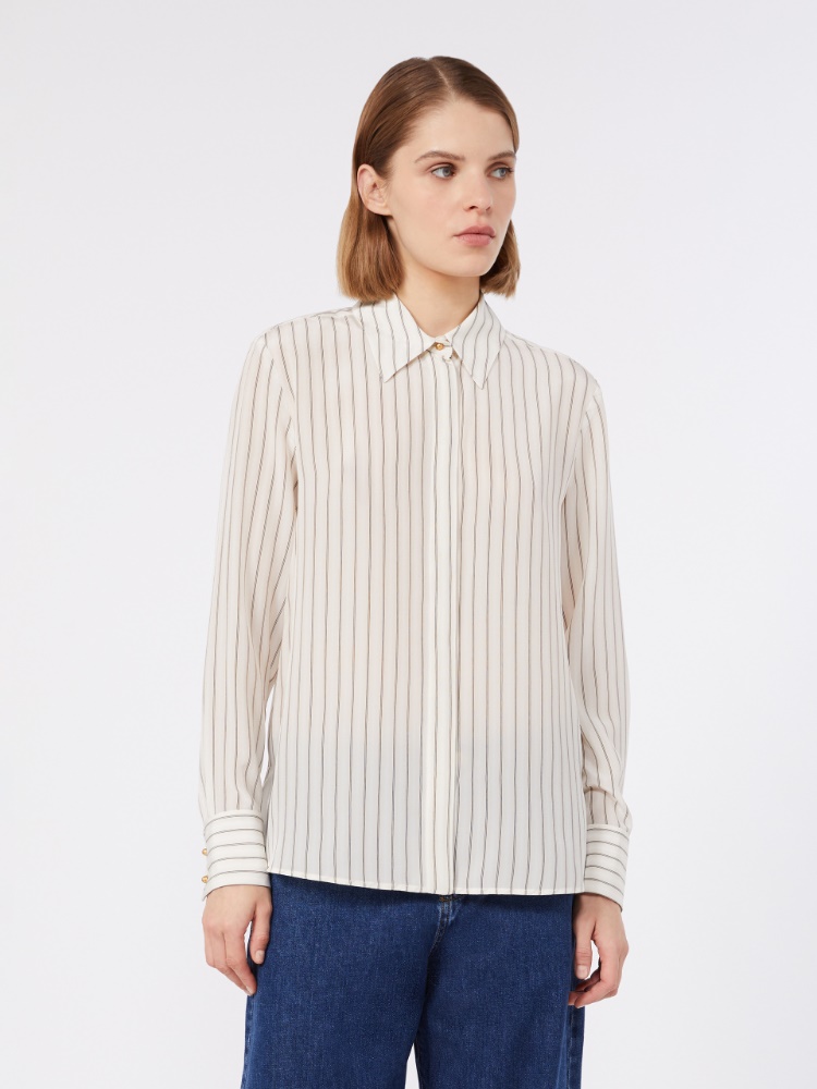 Printed silk shirt - NATURAL - 2