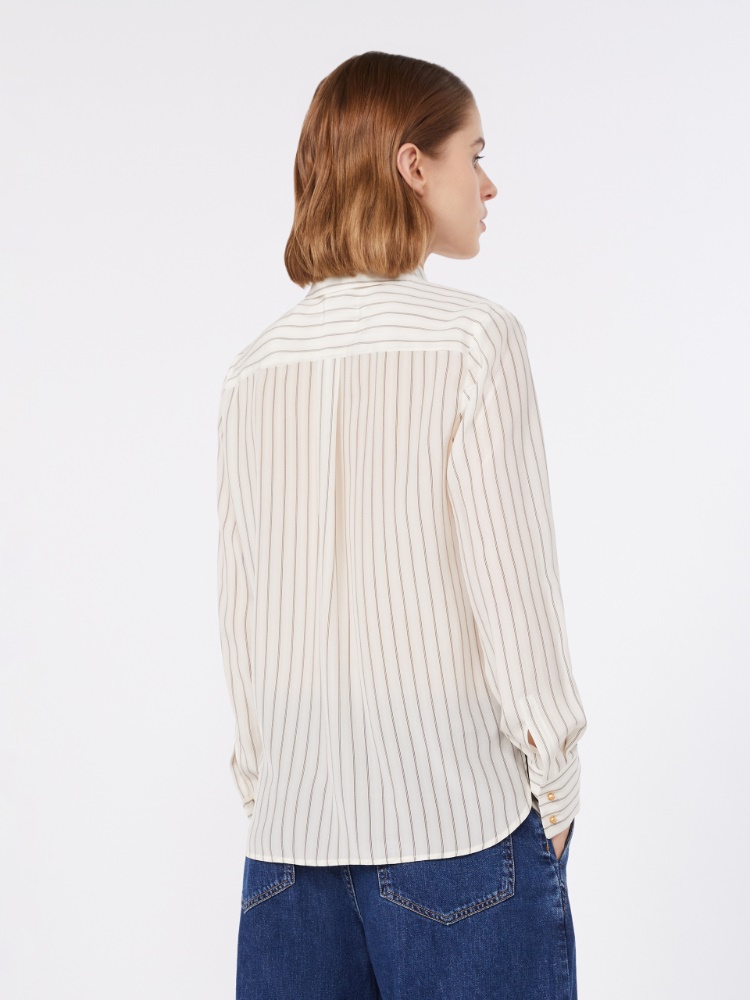 Printed silk shirt - NATURAL - 3