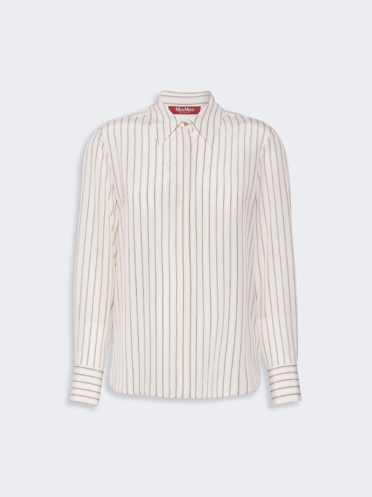 Printed silk shirt - NATURAL - 5
