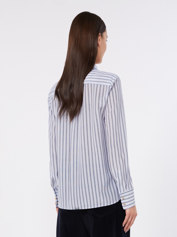Printed silk shirt - LIGHT BLUE - 3