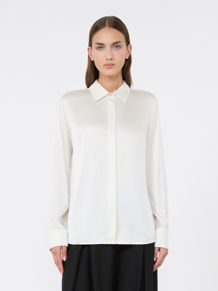 Mannish silk satin shirt - SILK - Max Mara - 2