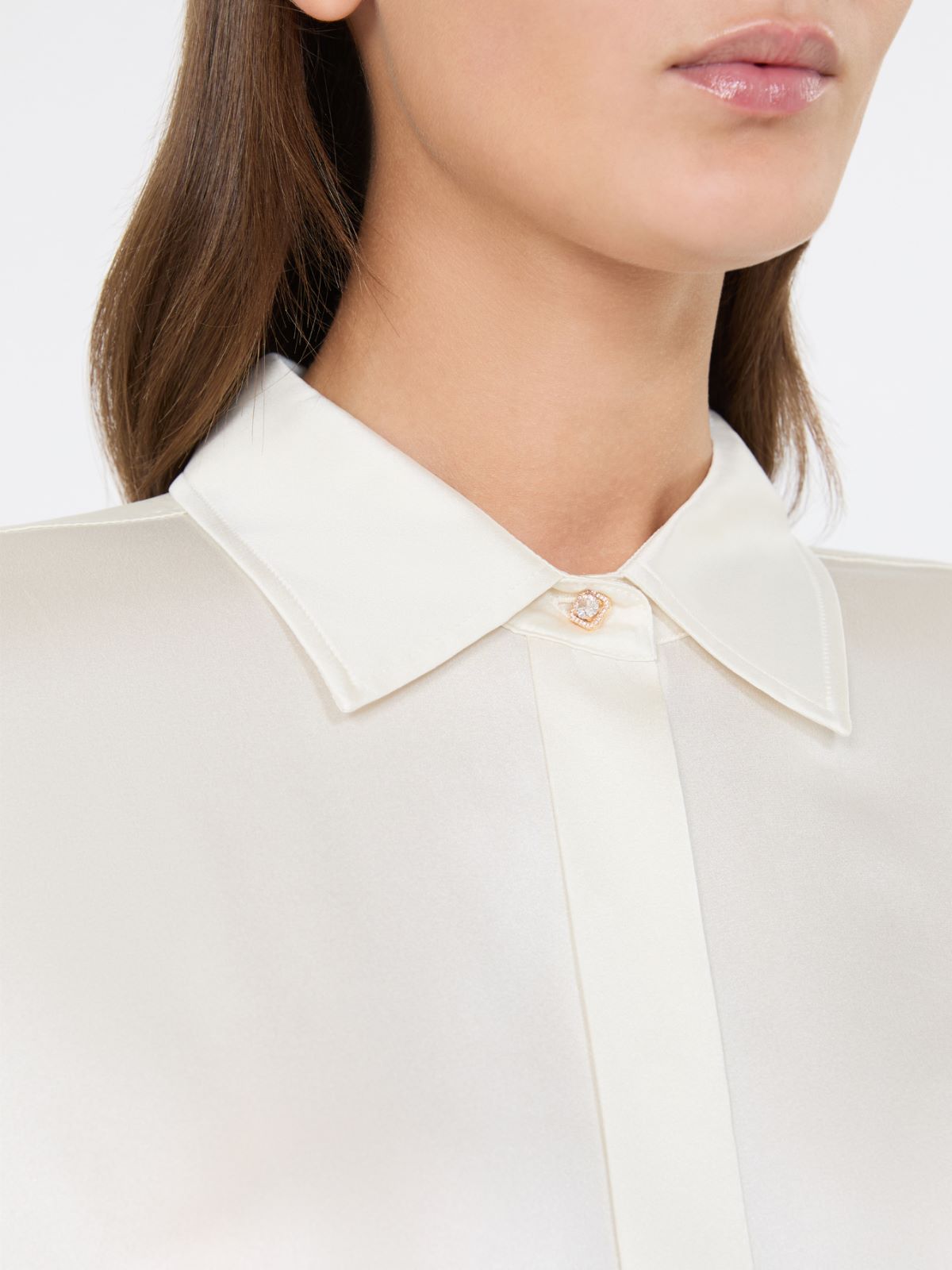 Mannish silk satin shirt - SILK - Max Mara - 4