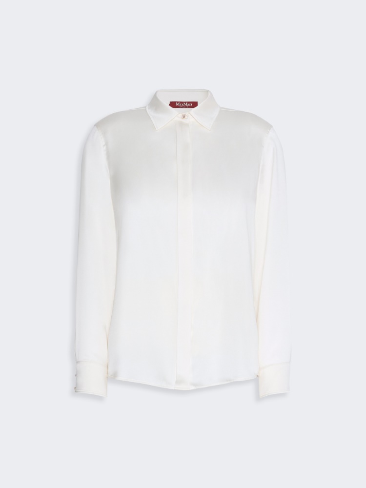 Mannish silk satin shirt - SILK - Max Mara - 6