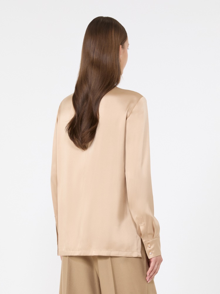 Blusa de raso de seda - CAMEL - Max Mara - 3
