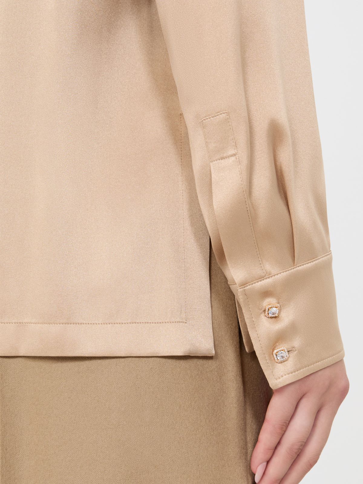 Blusa de raso de seda - CAMEL - Max Mara - 4