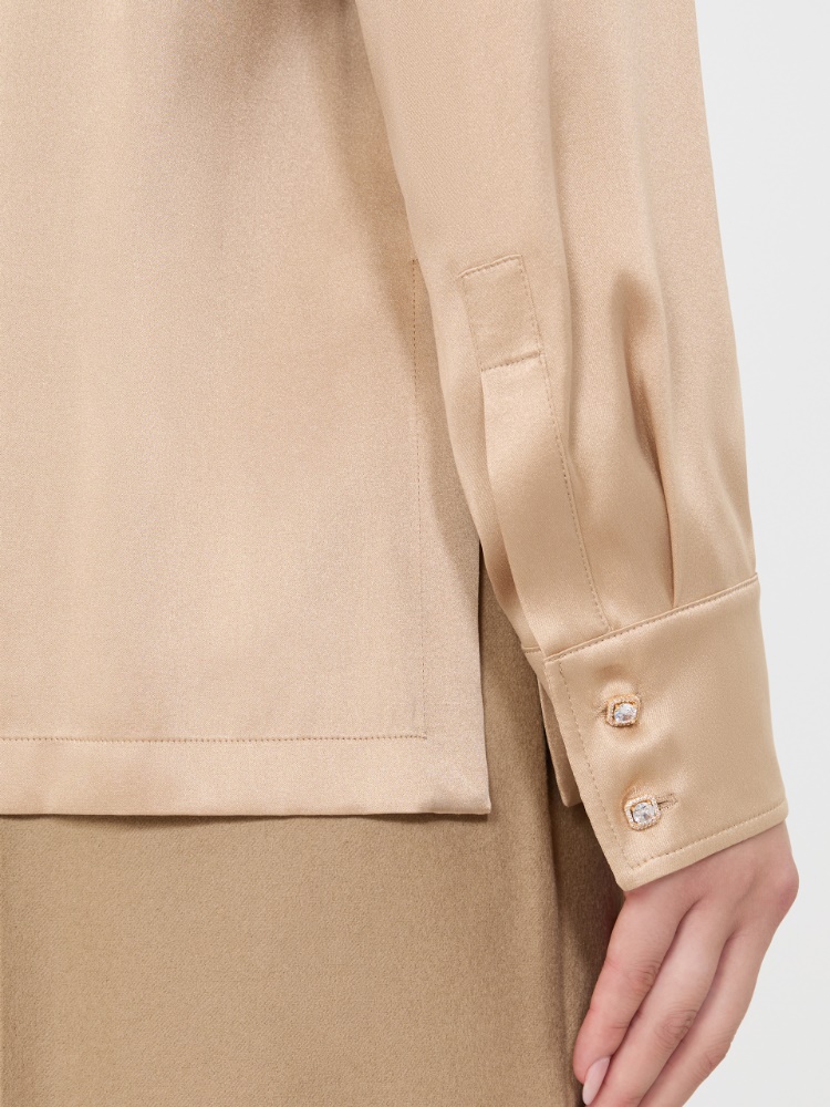 Blusa de raso de seda - CAMEL - Max Mara - 4