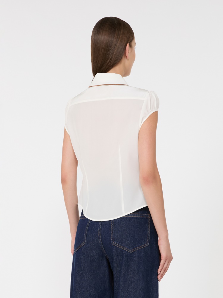 Silk crepe de chine shirt - SILK - Max Mara - 3