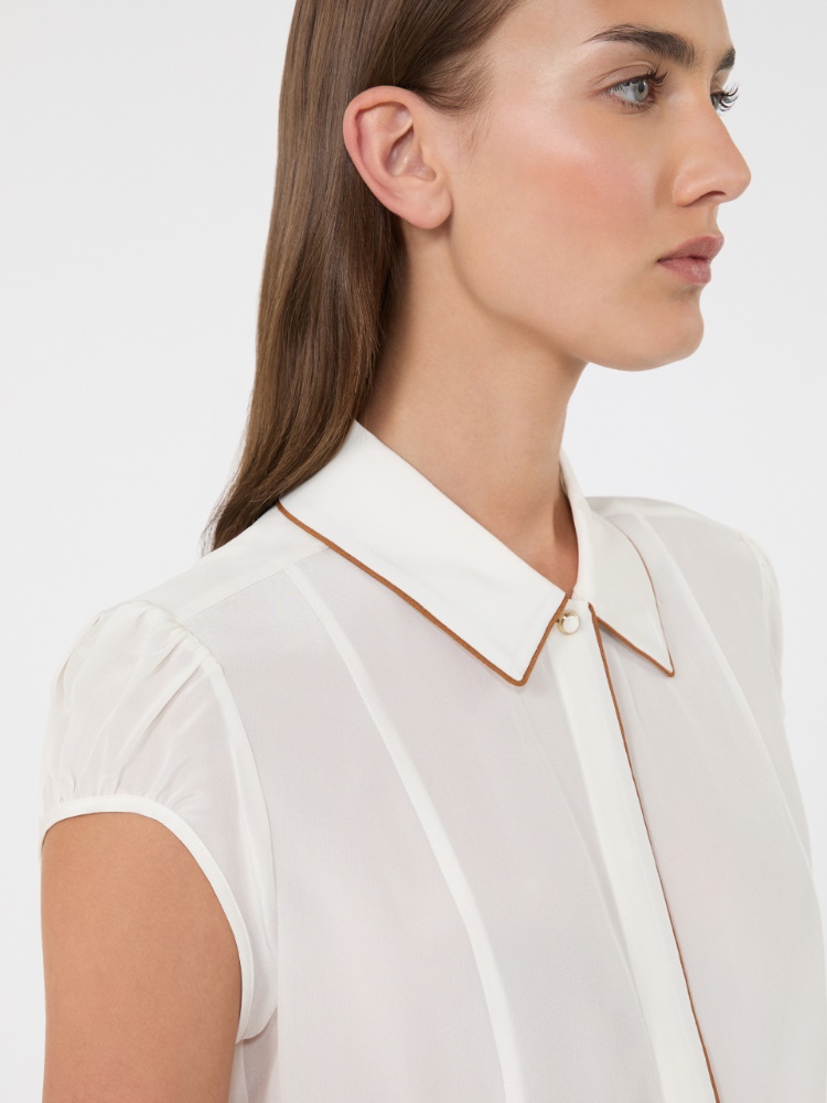 Silk crepe de chine shirt - SILK - Max Mara - 4