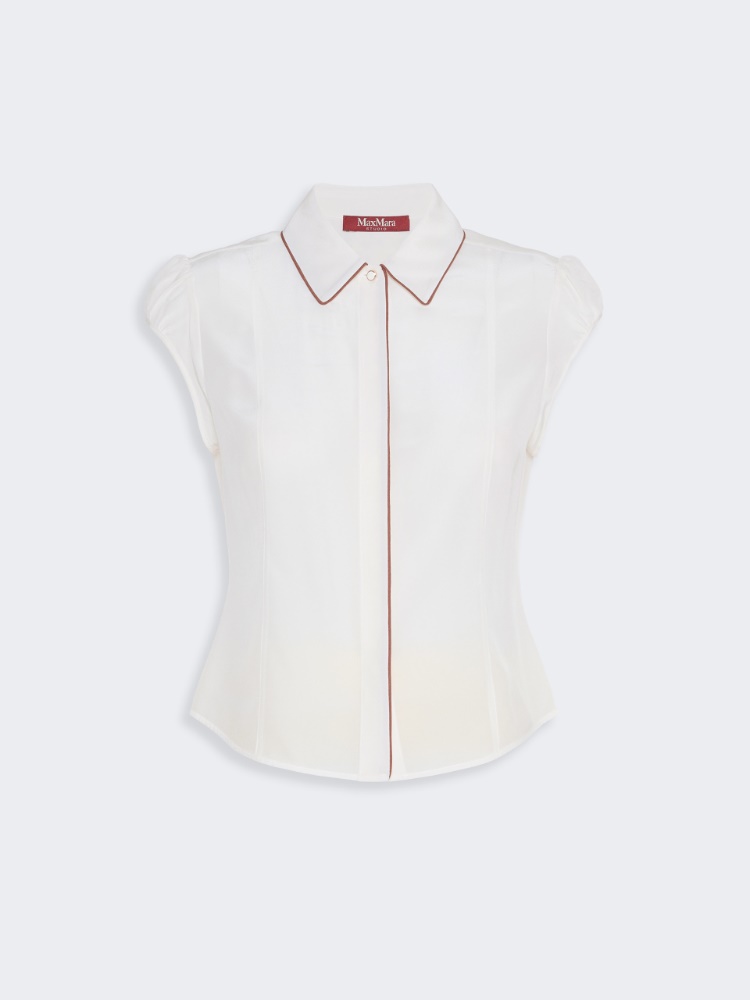 Silk crepe de chine shirt - SILK - Max Mara - 5
