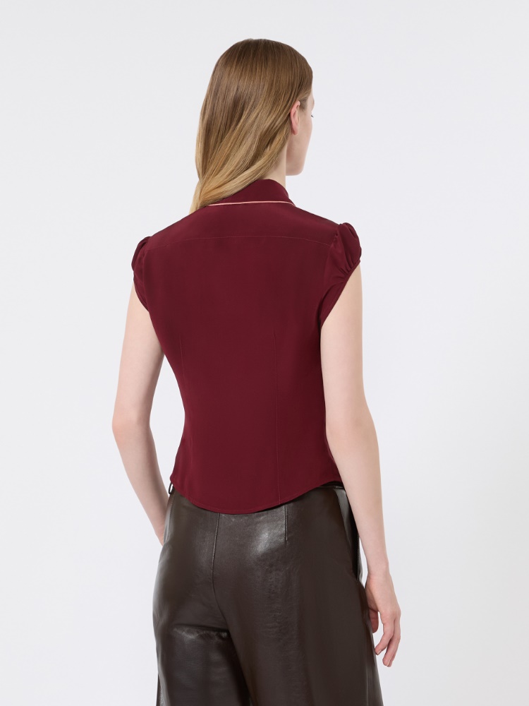 Silk crepe de chine shirt - RUBY - 3
