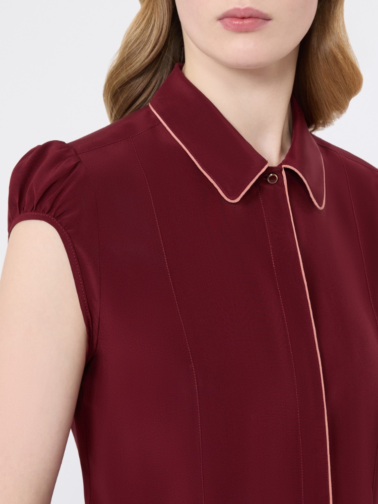 Silk crepe de chine shirt - RUBY - 4