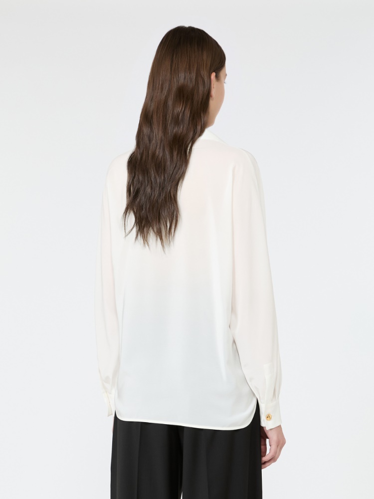 Crepe de chine polo shirt - SILK - Max Mara - 3