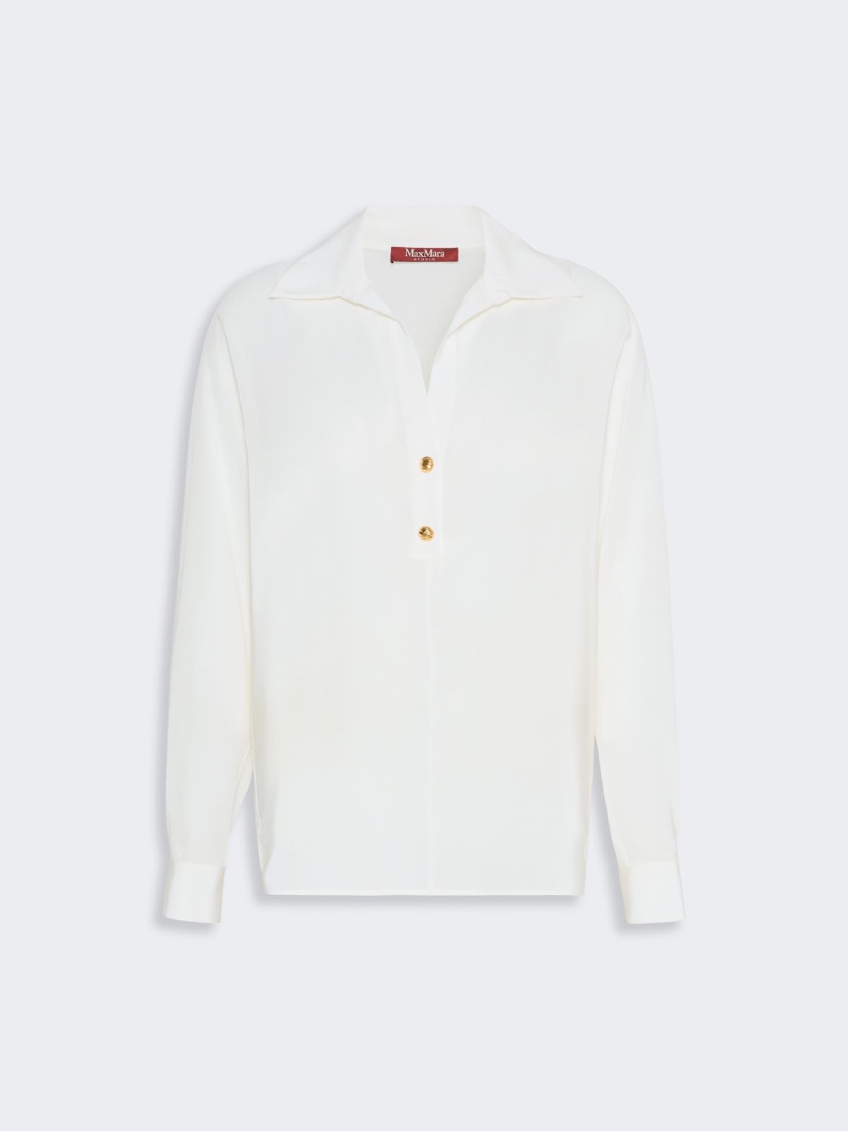 Crepe de chine polo shirt - SILK - Max Mara - 5