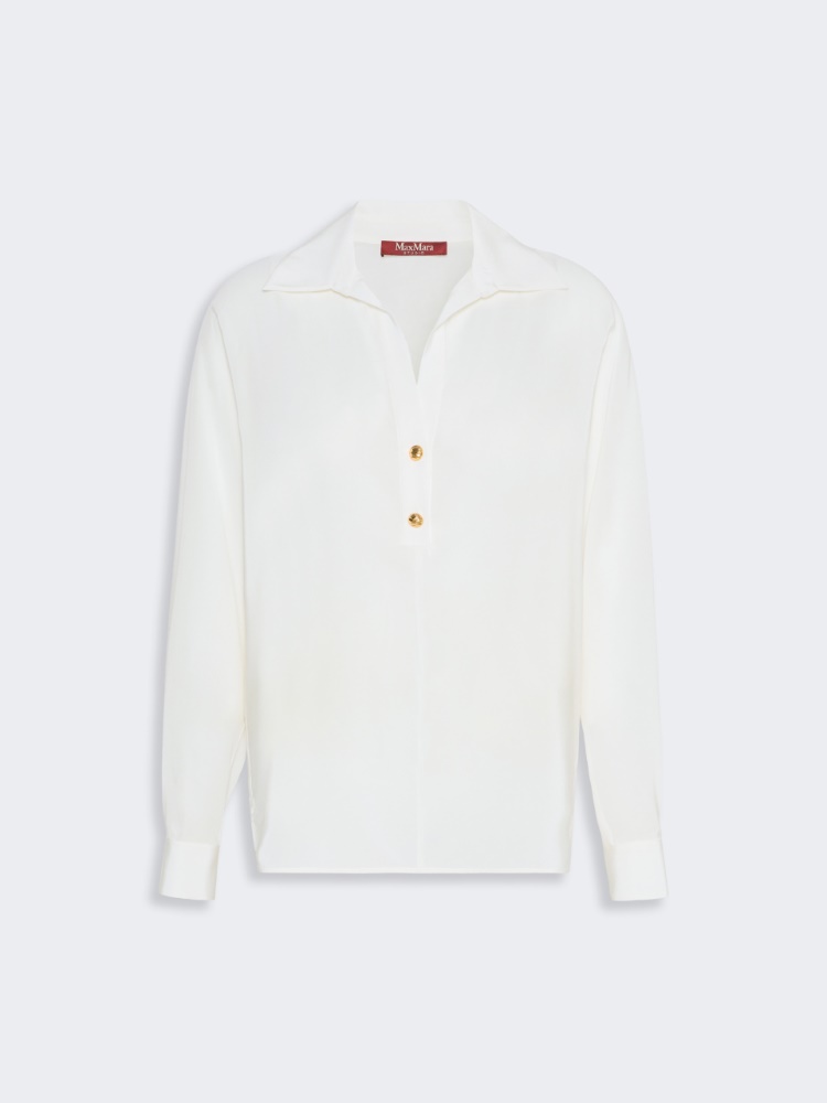 Crepe de chine polo shirt - SILK