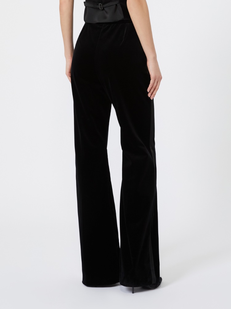 Velvet Tuxedo trousers - BLACK - Max Mara - 3