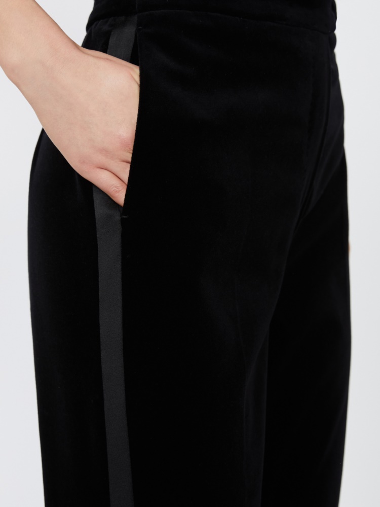 Velvet Tuxedo trousers - BLACK - Max Mara - 4