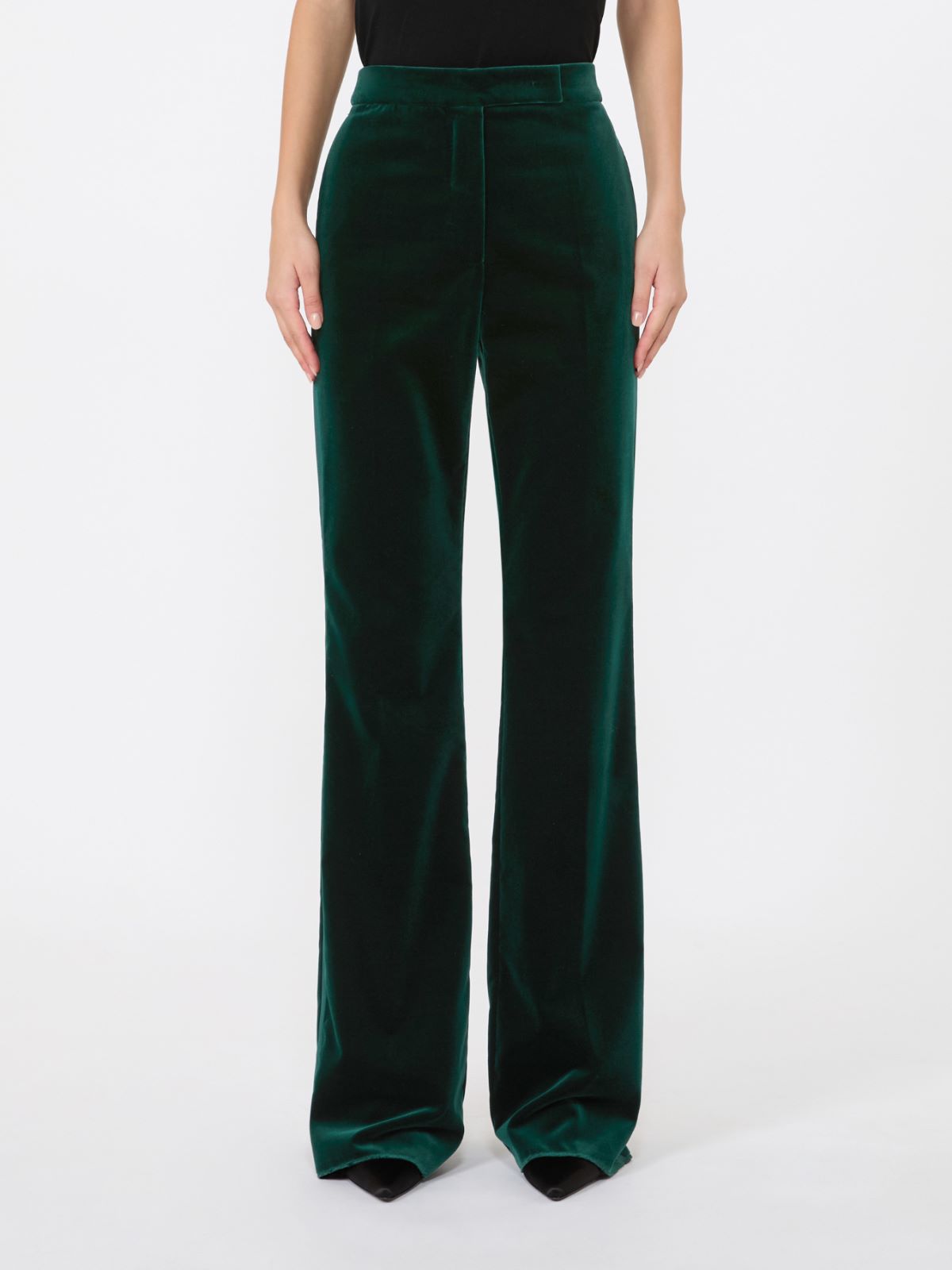 Velvet Tuxedo trousers - EMERALD - Max Mara - 2
