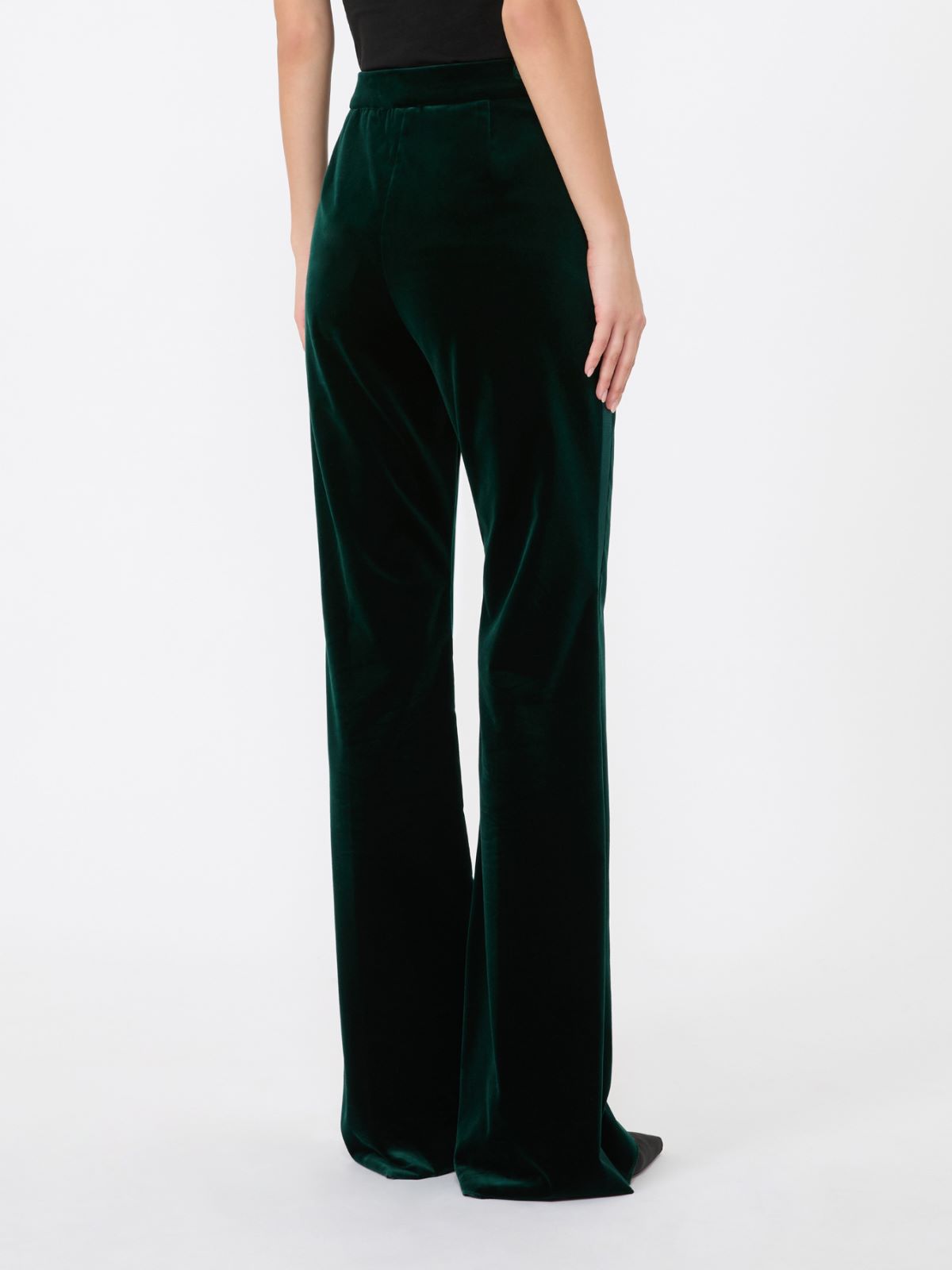 Velvet Tuxedo trousers - EMERALD - Max Mara - 3
