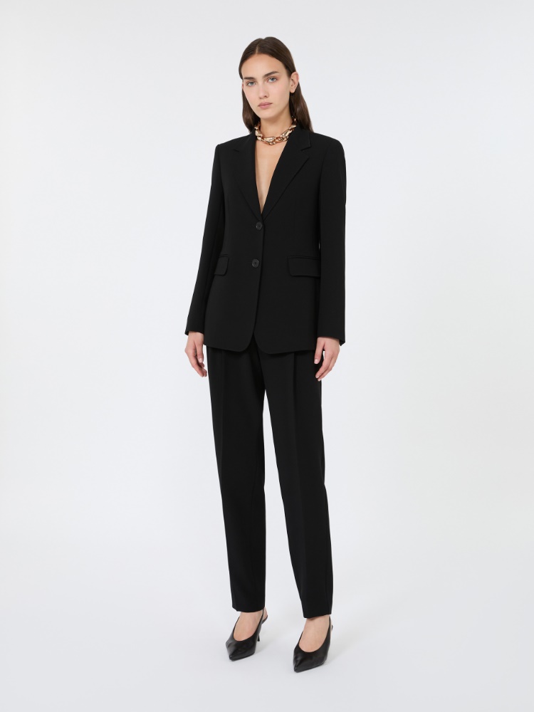 Technical cady carrot-fit trousers - BLACK