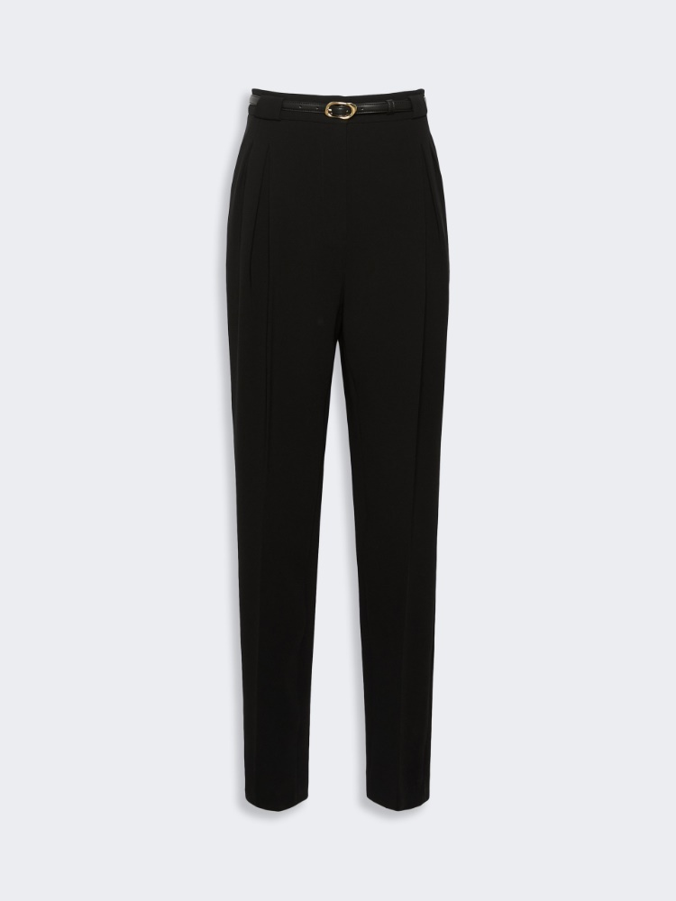 Technical cady carrot-fit trousers - BLACK