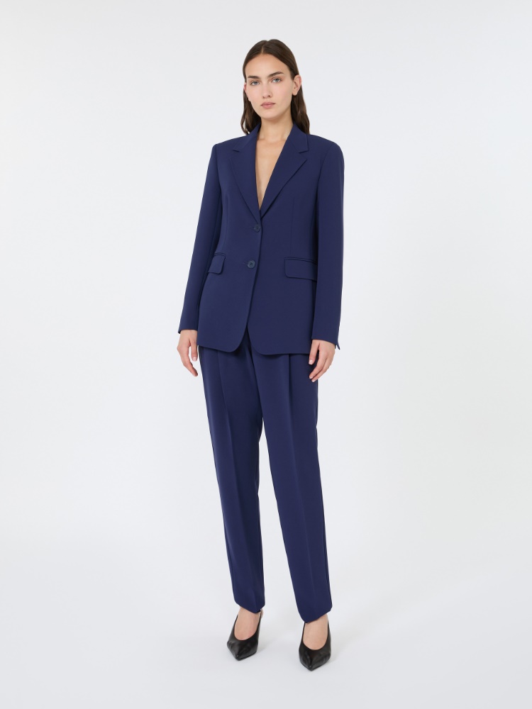 Pantalón de corte zanahoria de cady técnico - AZUL