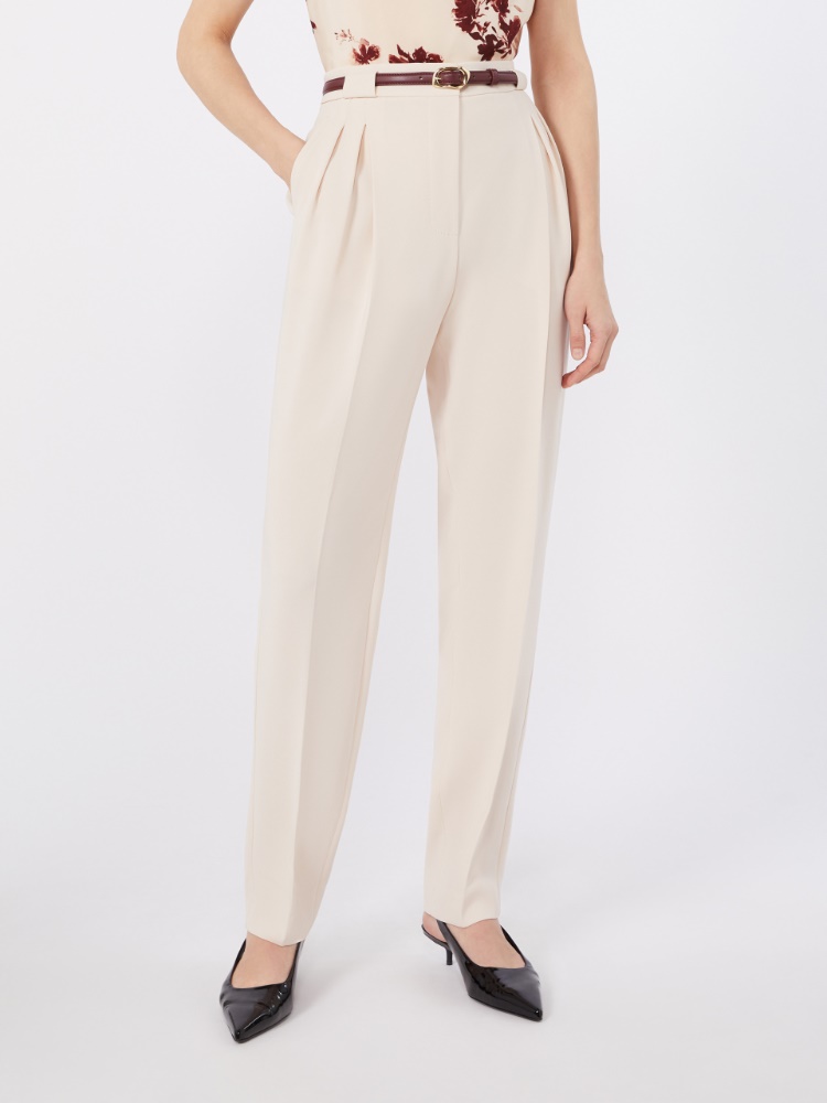 Technical cady carrot-fit trousers - NATURAL - Max Mara - 2