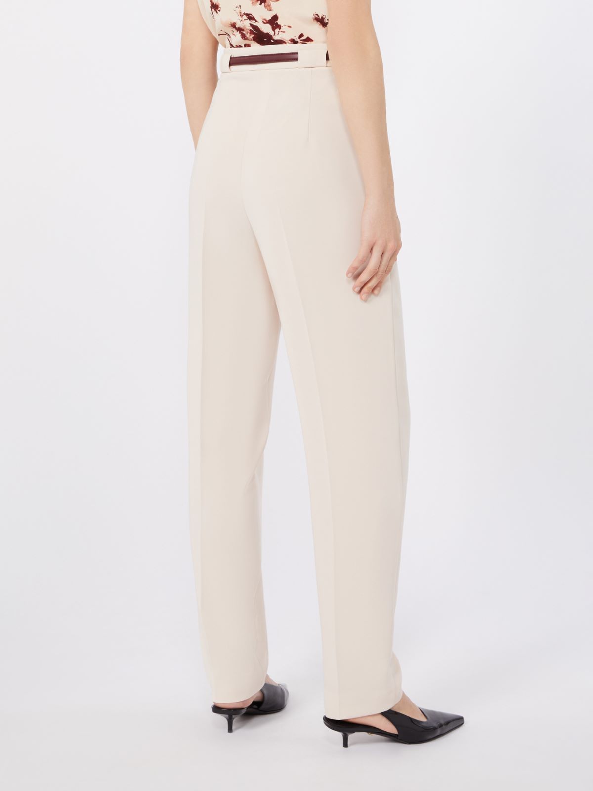 Technical cady carrot-fit trousers - NATURAL - Max Mara - 3