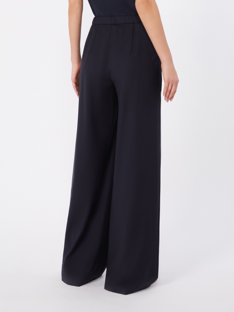 Light woollen cloth trousers - NAVY - 3
