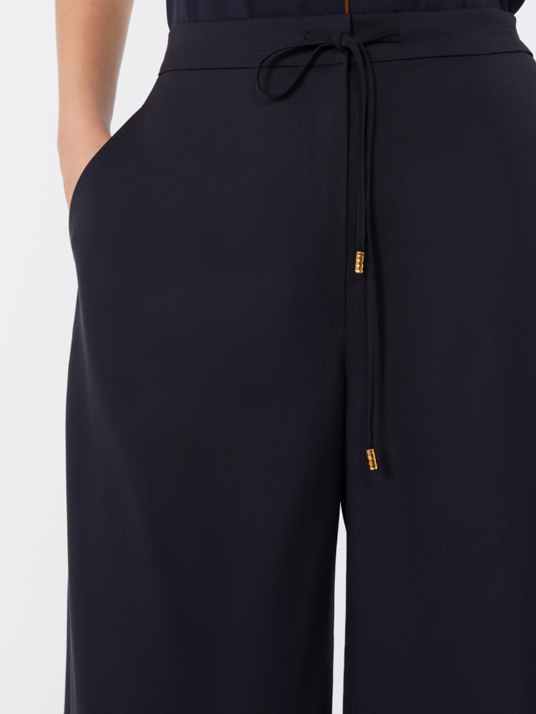 Light woollen cloth trousers - NAVY - 4