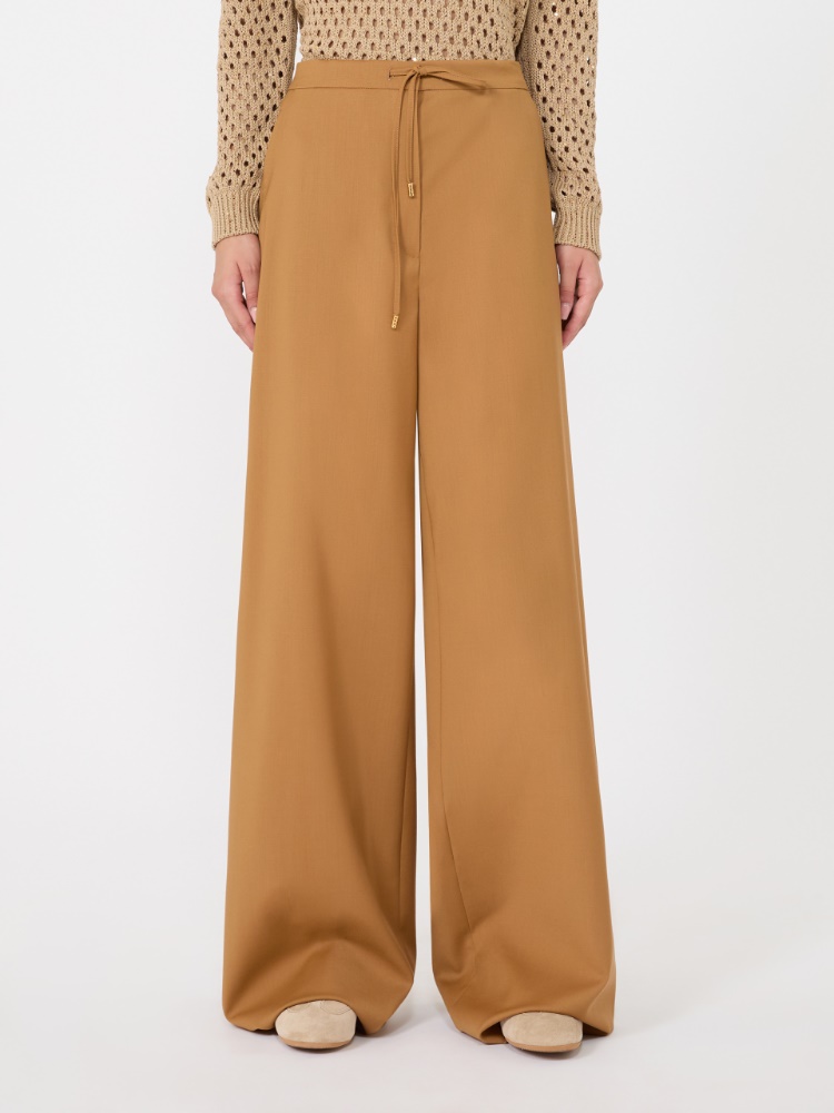 Light woollen cloth trousers - CARAMEL - Max Mara - 2