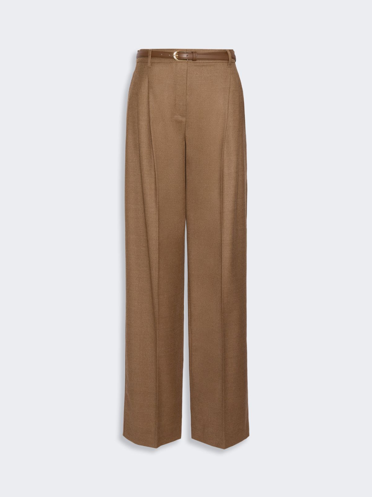 Mannish wool flannel trousers - TOBACCO - Max Mara - 4