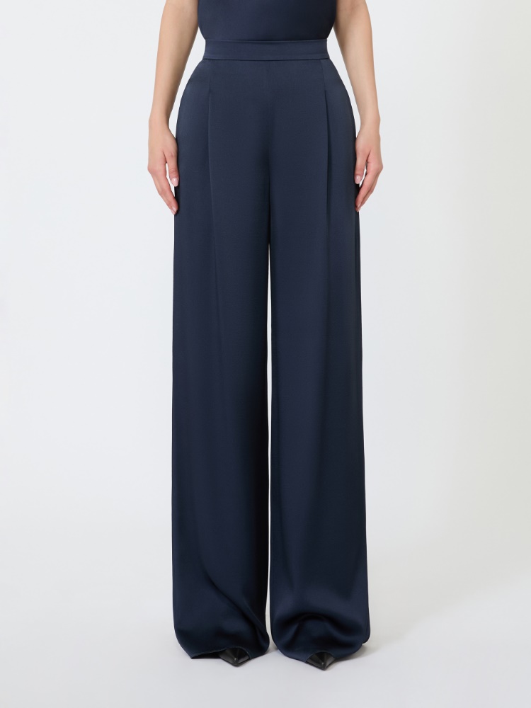 Envers satin palazzo trousers - MIDNIGHTBLUE - 2