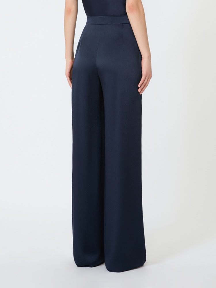 Envers satin palazzo trousers - MIDNIGHTBLUE - 3